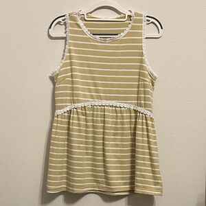 Women’s Yellow Babydoll Tank Top, Size Small